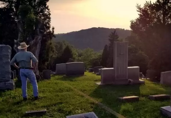 David Sibray in the Koontz Cemetery